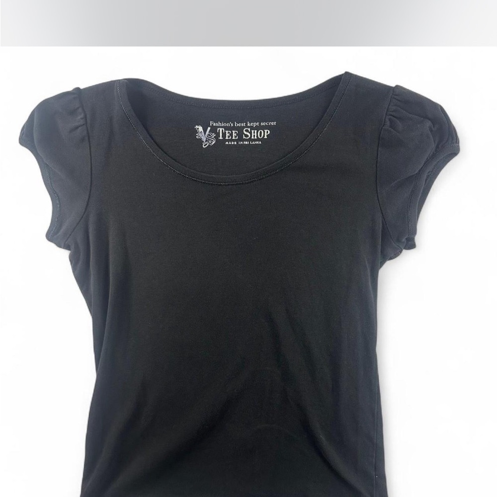 Women's Black Short Sleeve Top Size Large